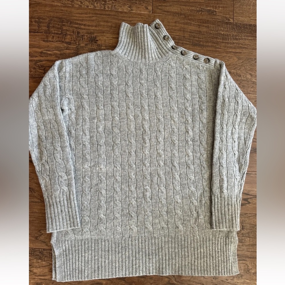 Polo Ralph Lauren Women’s Cabled Mockneck Sweater Gray Size XS